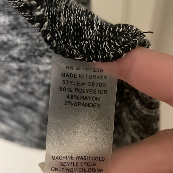 Soft Surroundings Gray Marled Draped Tunic Pullover Sweater Size XS - Picture 4 of 7